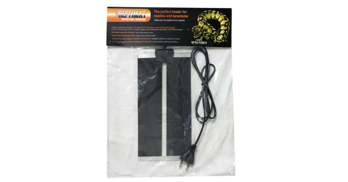 Reptiles Planet Repti Mat - Tappetino Riscaldante Per Terrari, 35W, 65x28 Cm, Con Sicurezza Termica E Dimmer